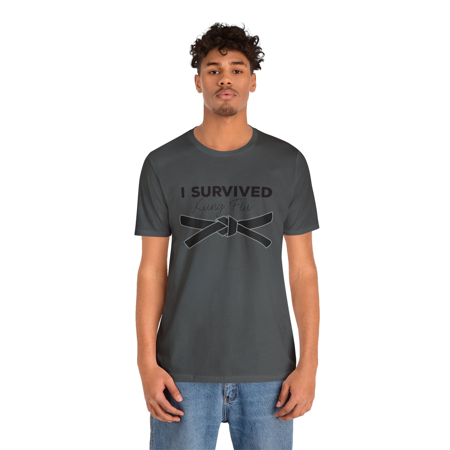 "I Survived Kung FLu" (Covid) Unisex Jersey Short Sleeve Tee