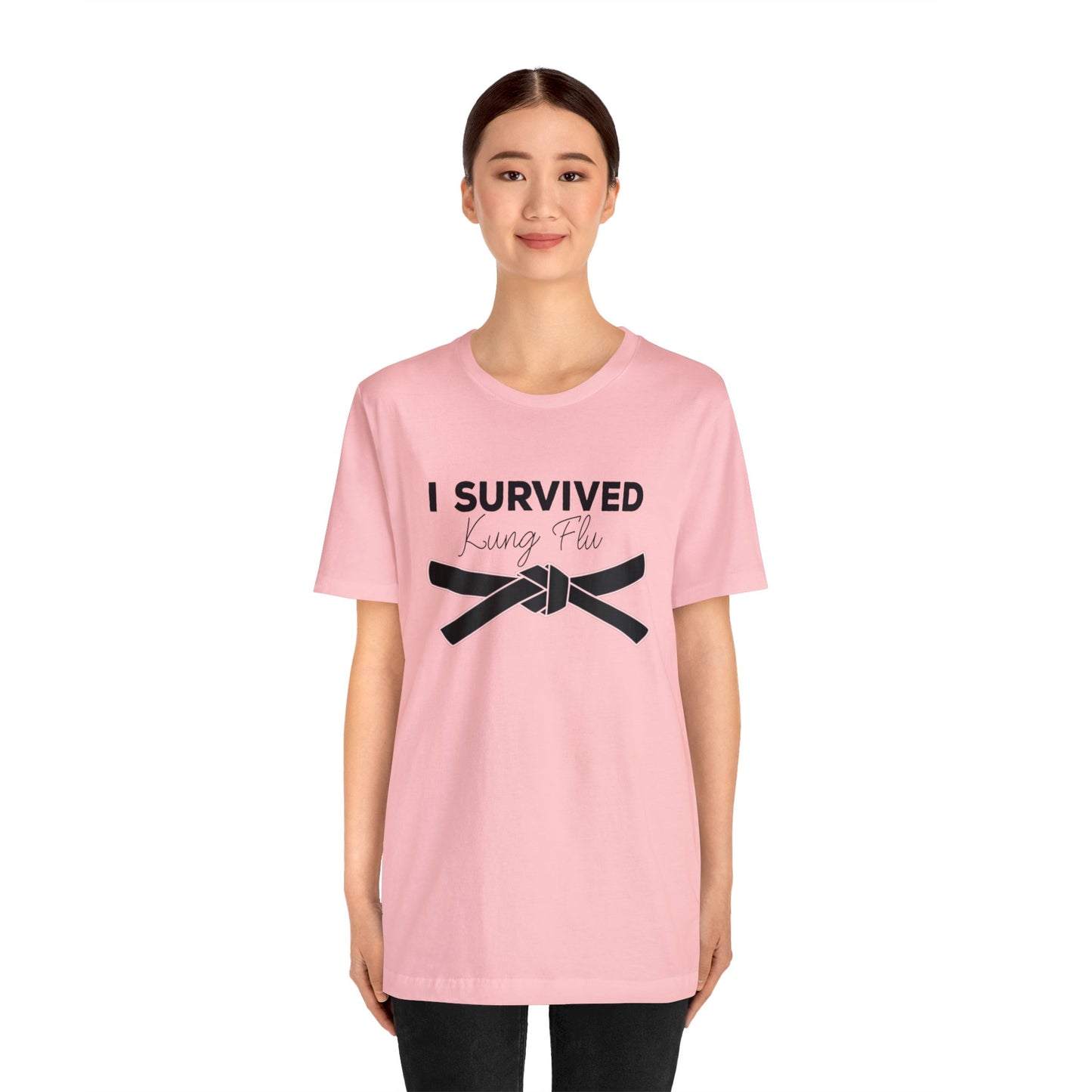 "I Survived Kung FLu" (Covid) Unisex Jersey Short Sleeve Tee