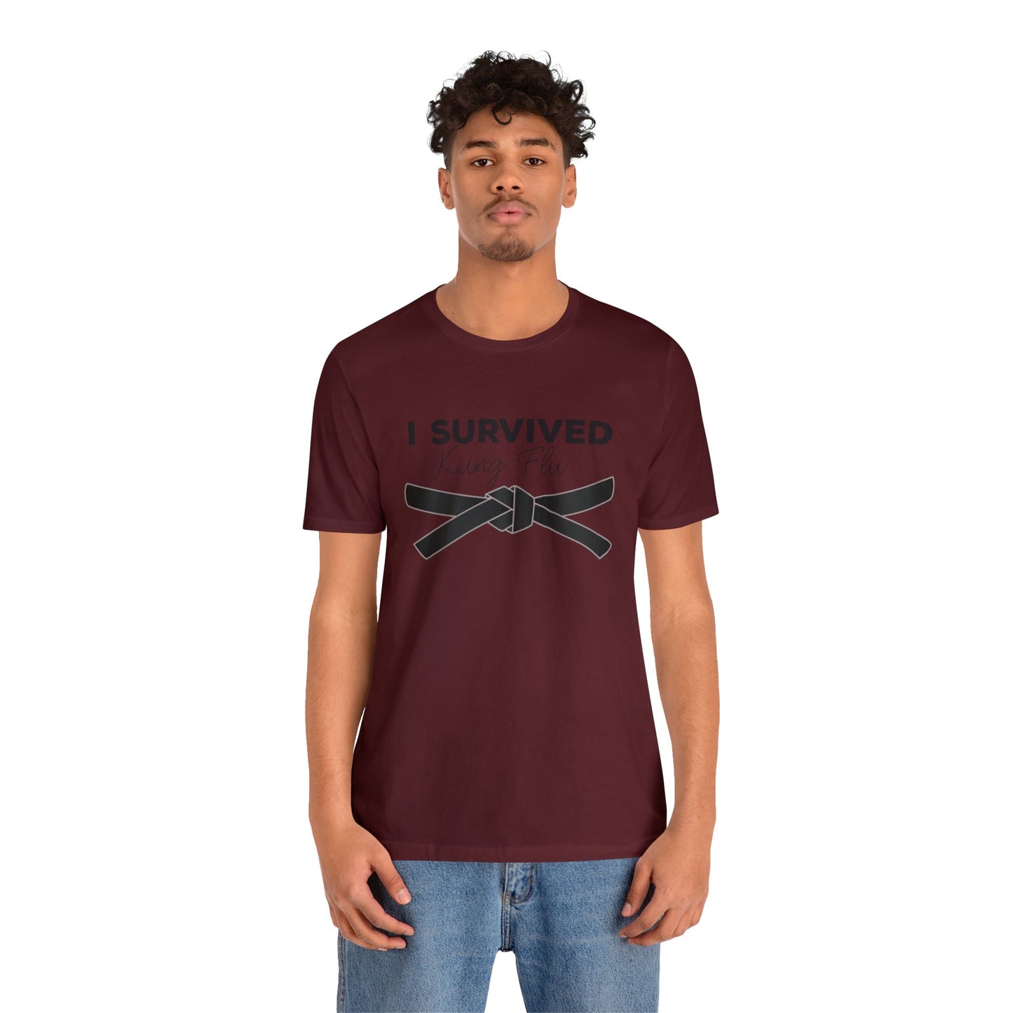 "I Survived Kung FLu" (Covid) Unisex Jersey Short Sleeve Tee