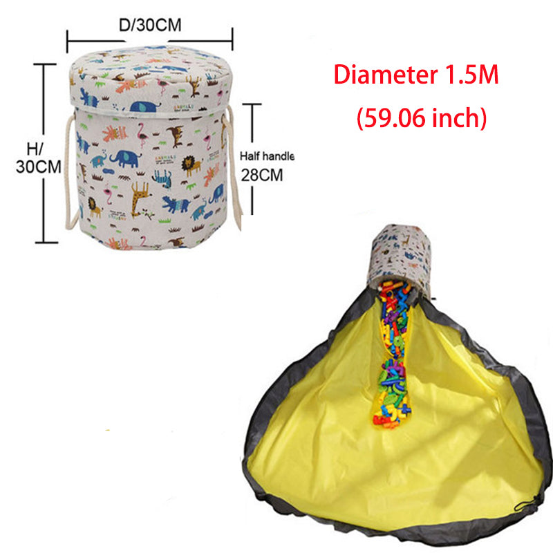 Portable Kids Toy Storage Bag EASY CLEANUP