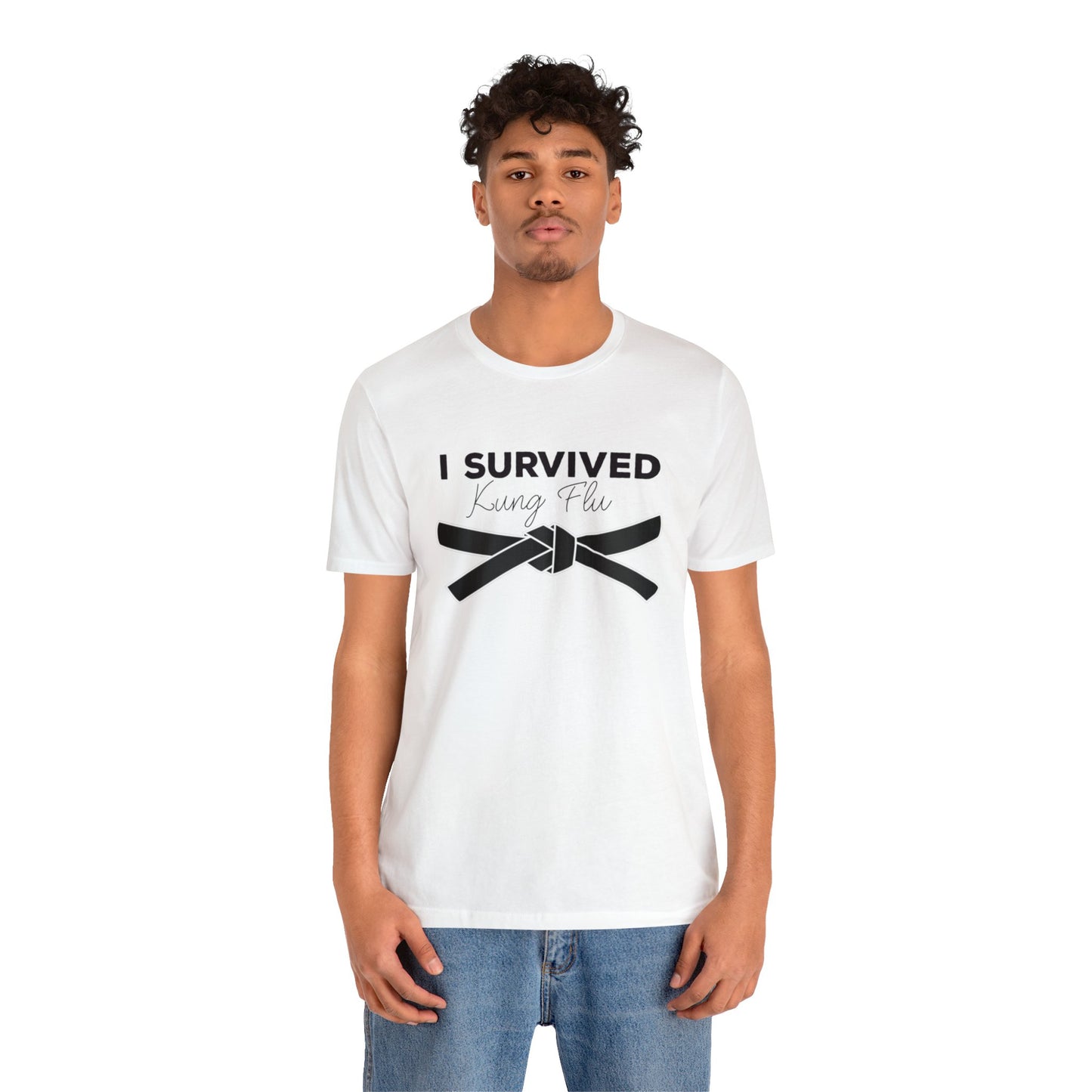 "I Survived Kung FLu" (Covid) Unisex Jersey Short Sleeve Tee