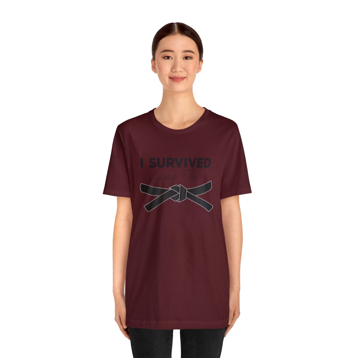 "I Survived Kung FLu" (Covid) Unisex Jersey Short Sleeve Tee