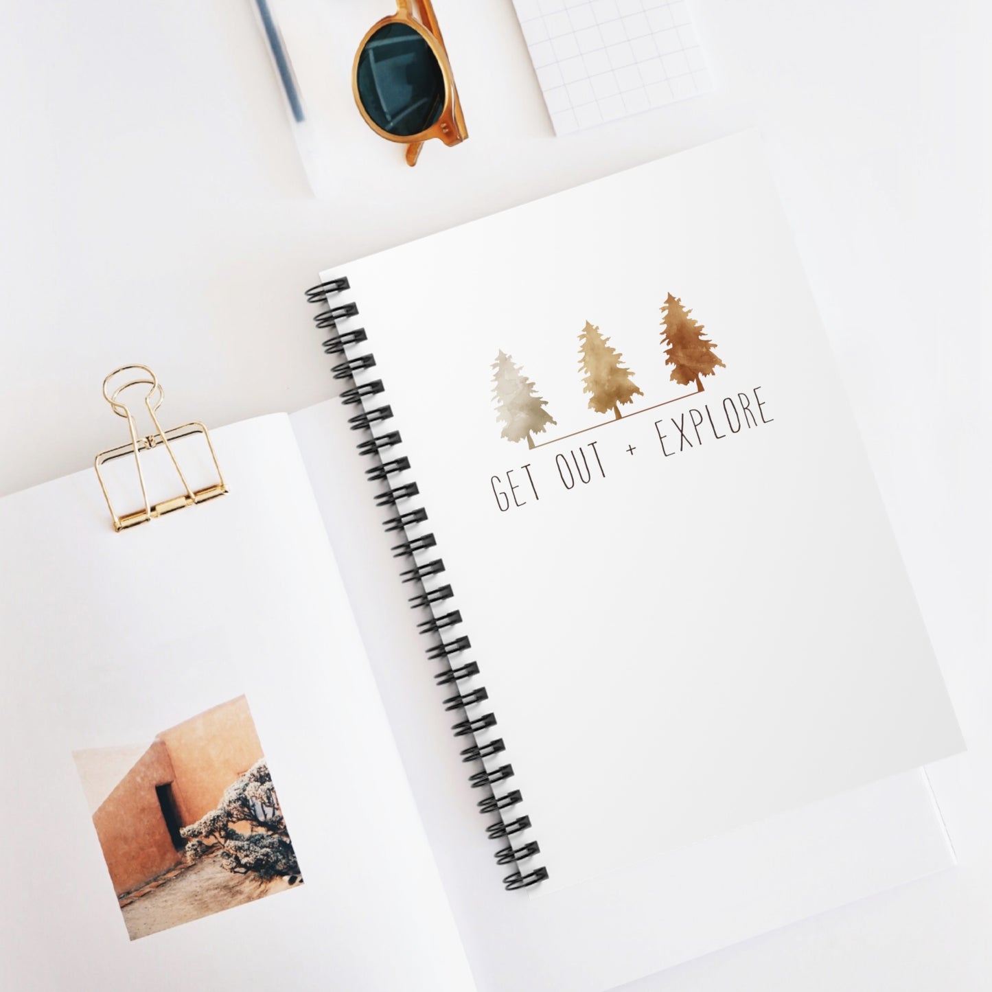 "GET OUTSIDE" Spiral Notebook - Ruled Line