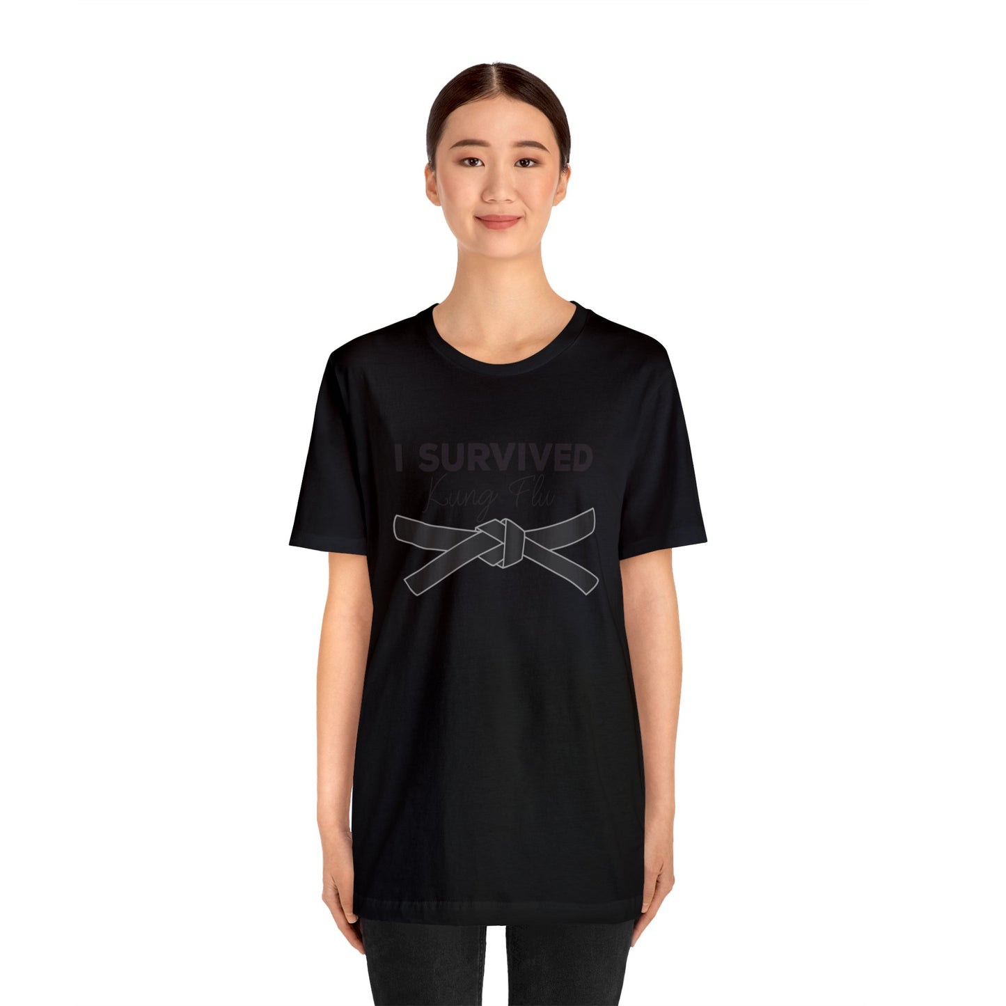 "I Survived Kung FLu" (Covid) Unisex Jersey Short Sleeve Tee