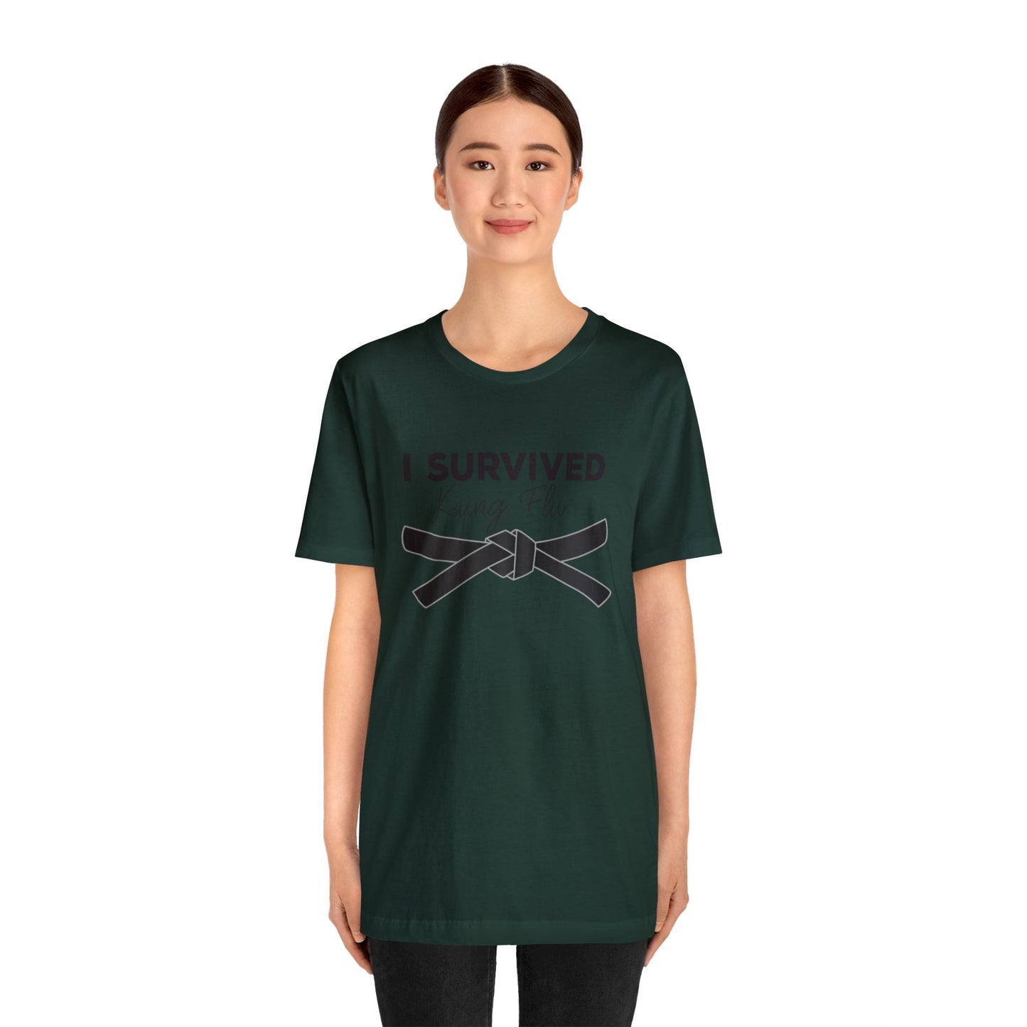 "I Survived Kung FLu" (Covid) Unisex Jersey Short Sleeve Tee
