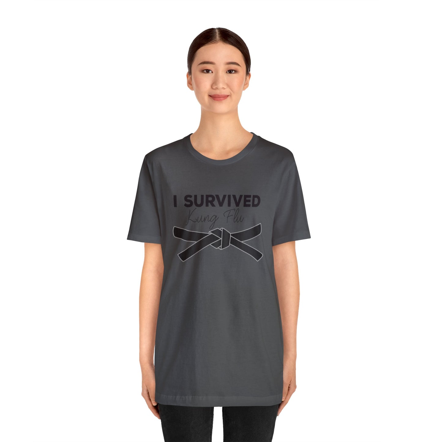 "I Survived Kung FLu" (Covid) Unisex Jersey Short Sleeve Tee
