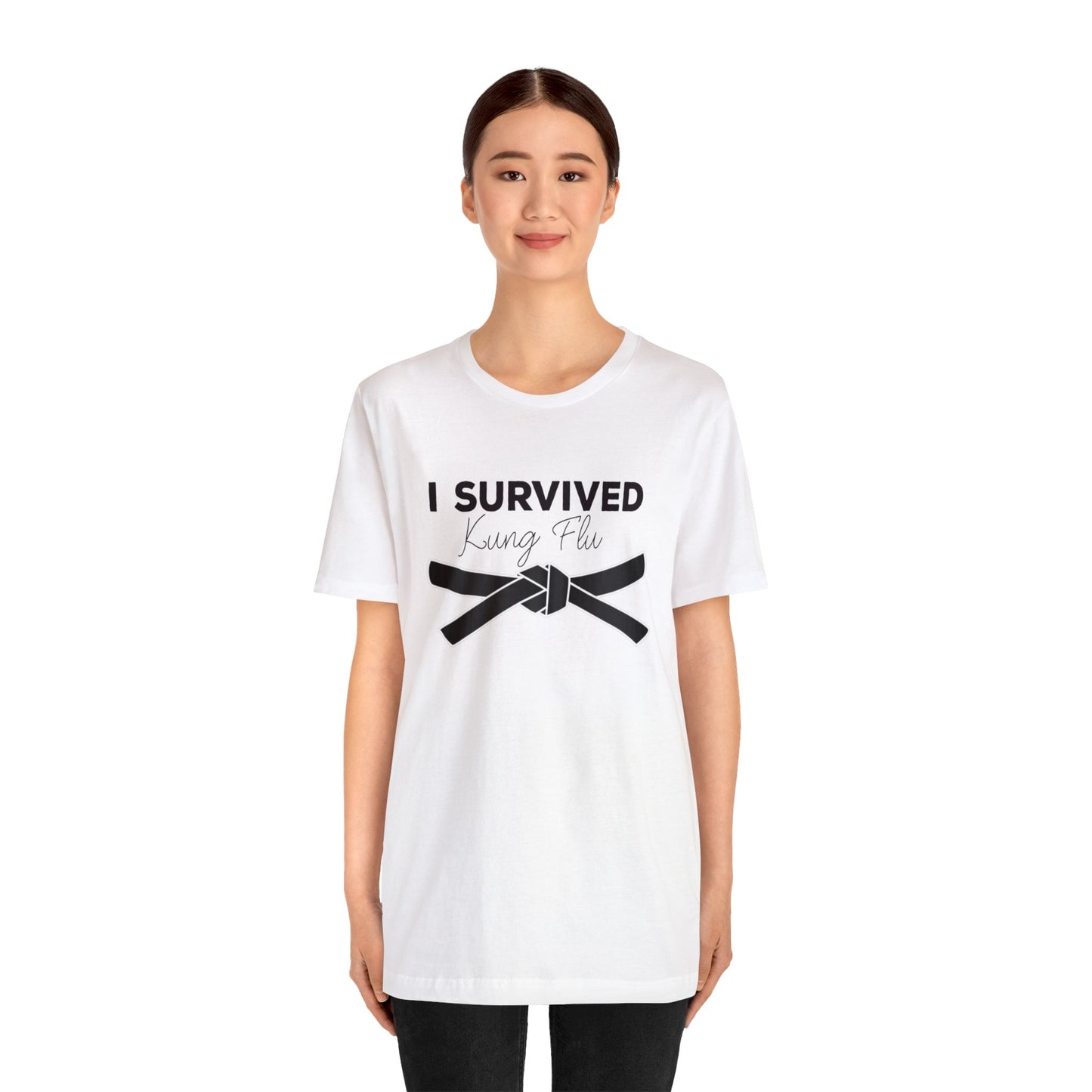 "I Survived Kung FLu" (Covid) Unisex Jersey Short Sleeve Tee