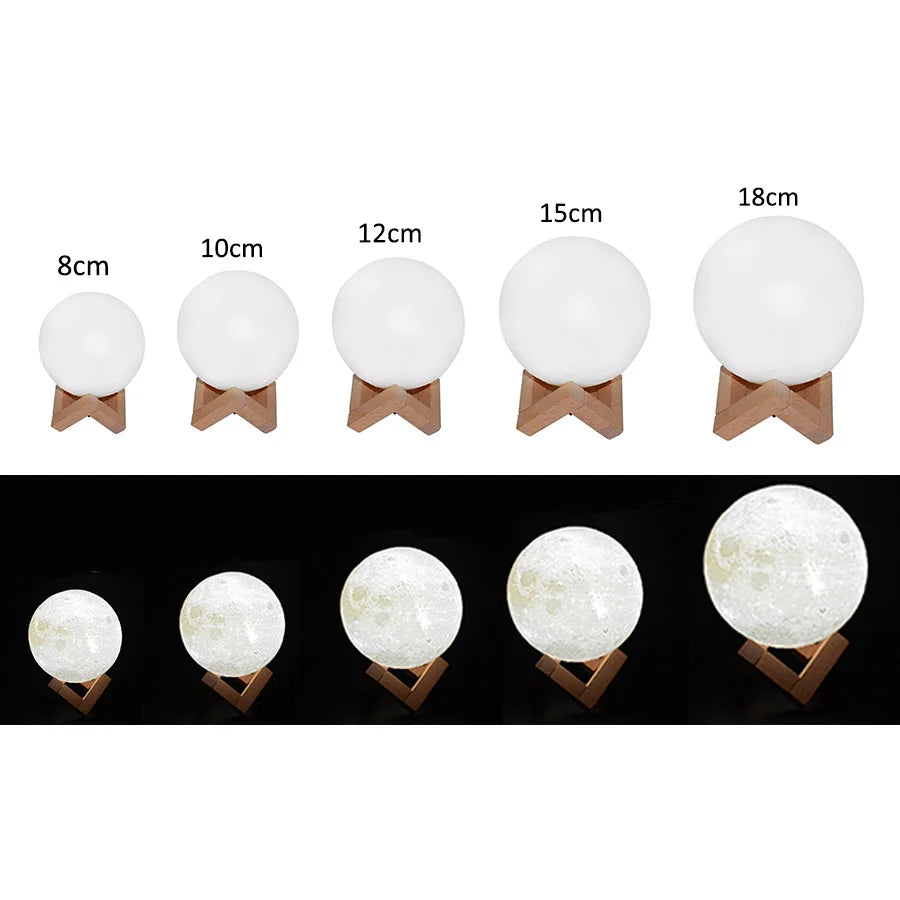 Realistic Moon Lamp (Rechargeable Childern's LED Night Light)
