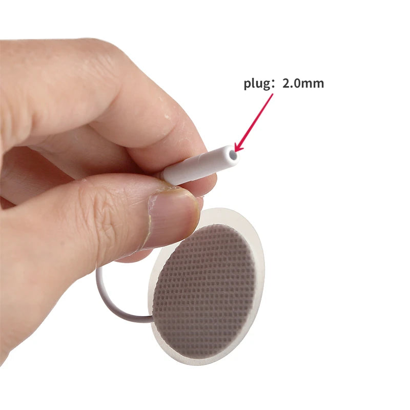 10/20pcs 2mm Plug Self High Quality Silicone Gel Replacement Electrode Pads for TENS Unit Electrodes Digital Machine Massage