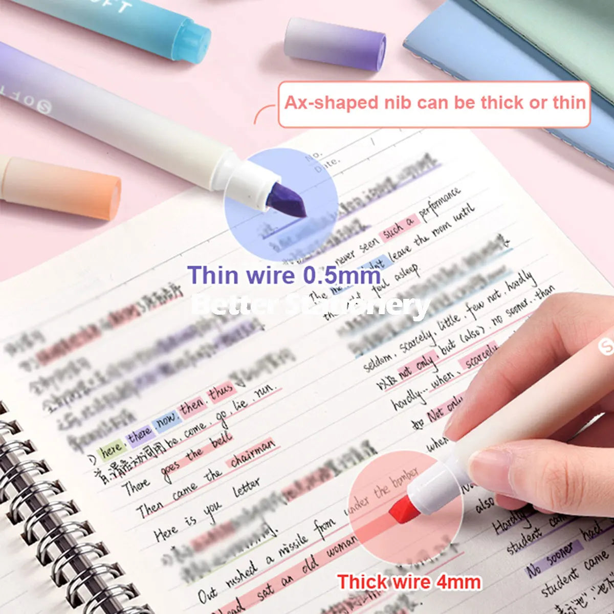 Cute Pastel Highlighters Pen Set! (perfect for art projects)