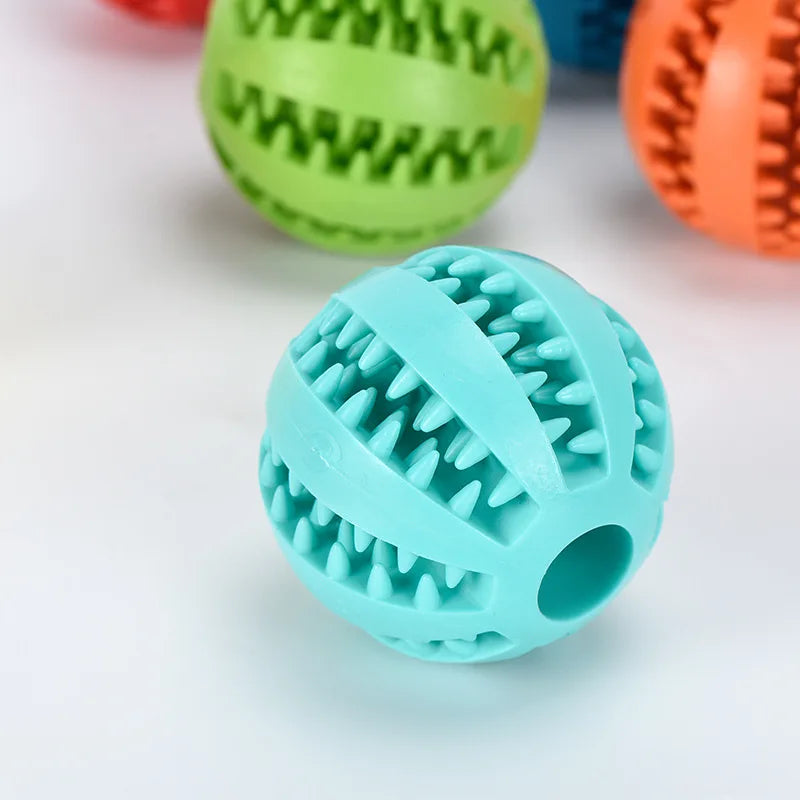 Pet Dog Toy Interactive Rubber Balls Pet Dog Cat Puppy Chew Toys Ball Teeth Chew Toys Tooth Cleaning Balls Food