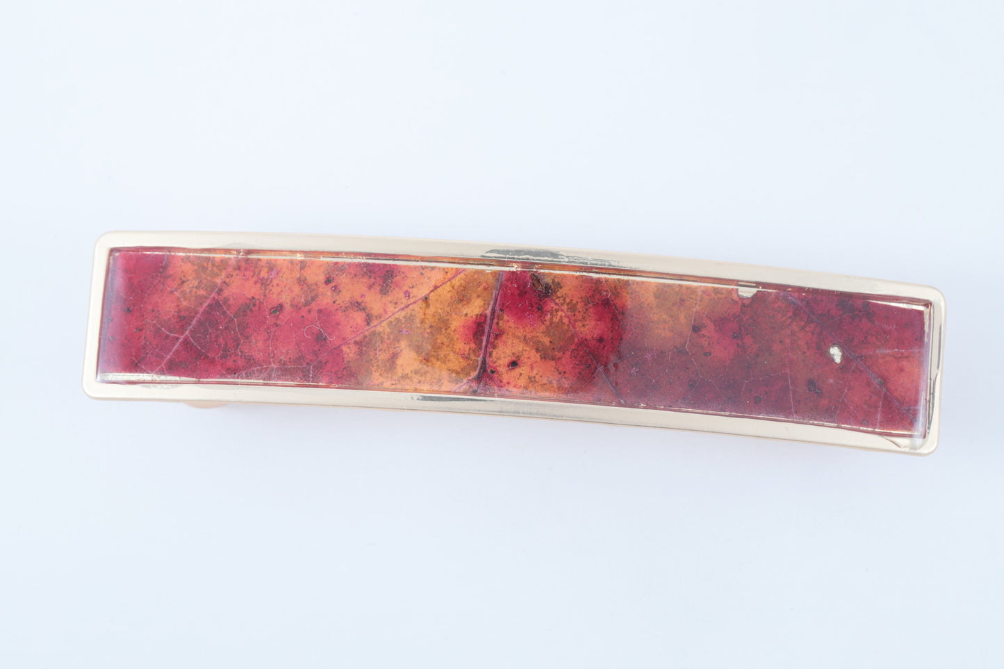 Hand-Crafted Hair Clips / Barrettes (REAL Fall Leaves in resin) Nature clips!