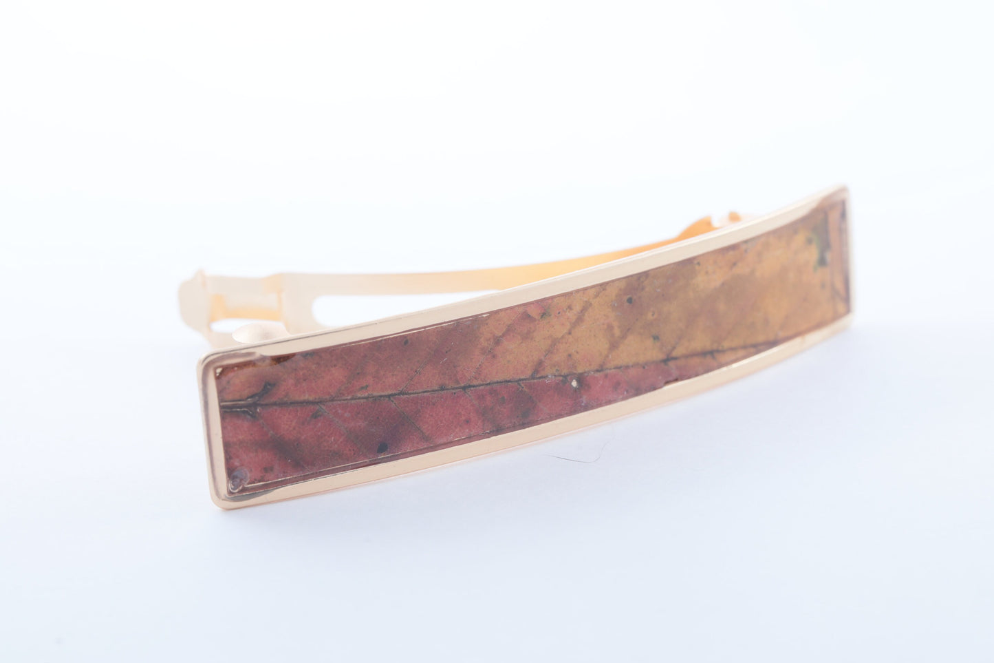 Hand-Crafted Hair Clips / Barrettes (REAL Fall Leaves in resin) Nature clips!