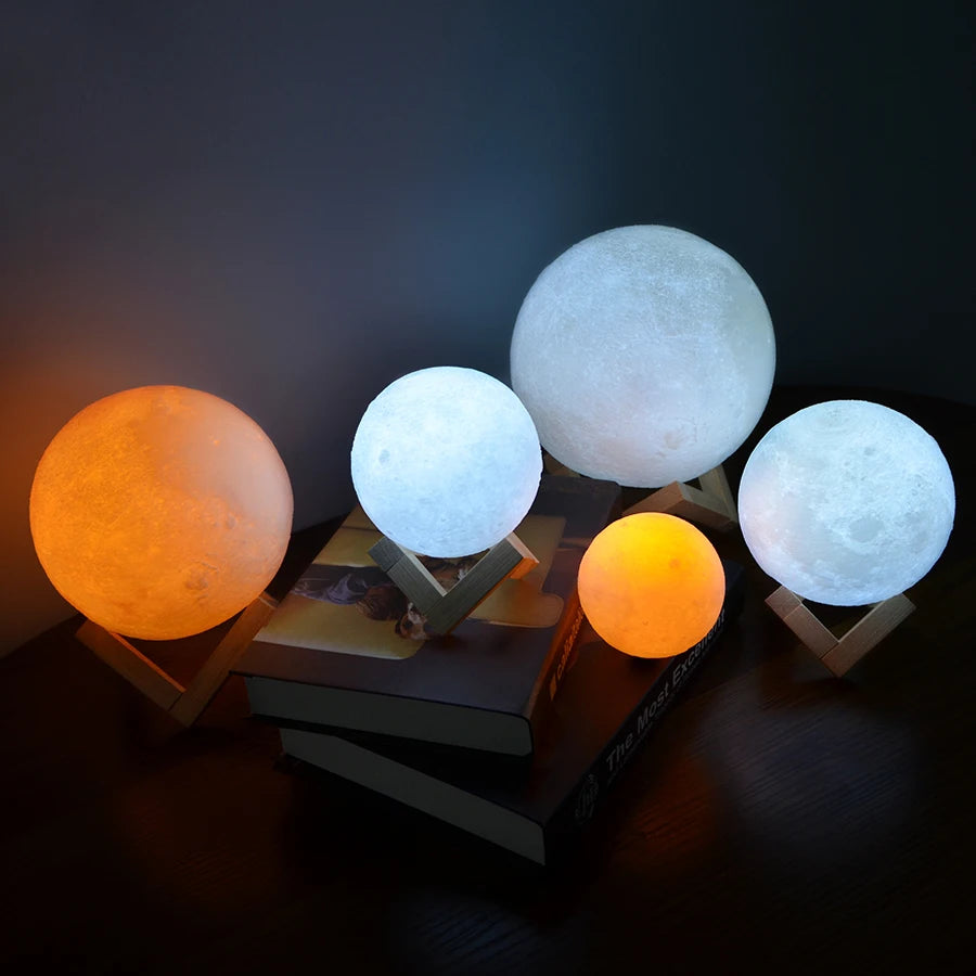 Realistic Moon Lamp (Rechargeable Childern's LED Night Light)