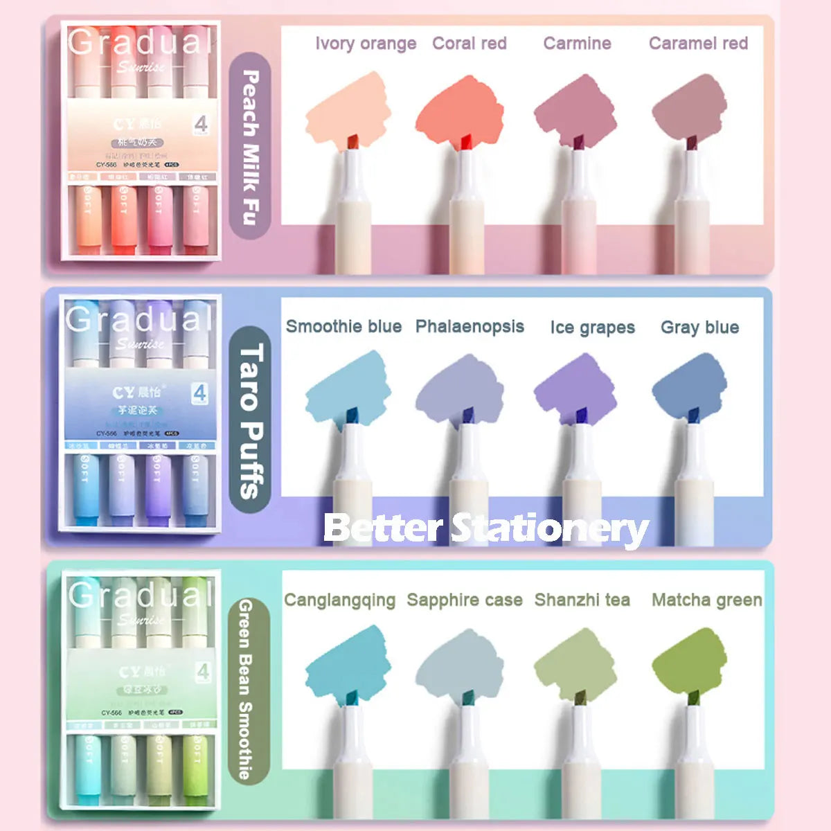 Cute Pastel Highlighters Pen Set!  (perfect for art projects)