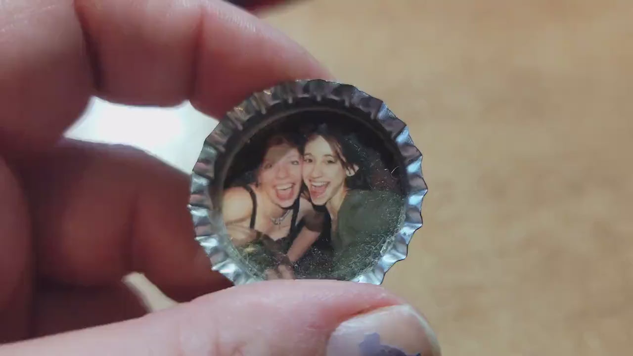 Custom Photo Bottlecap MAGNET for the Fridge! (Insert Your Photos!)