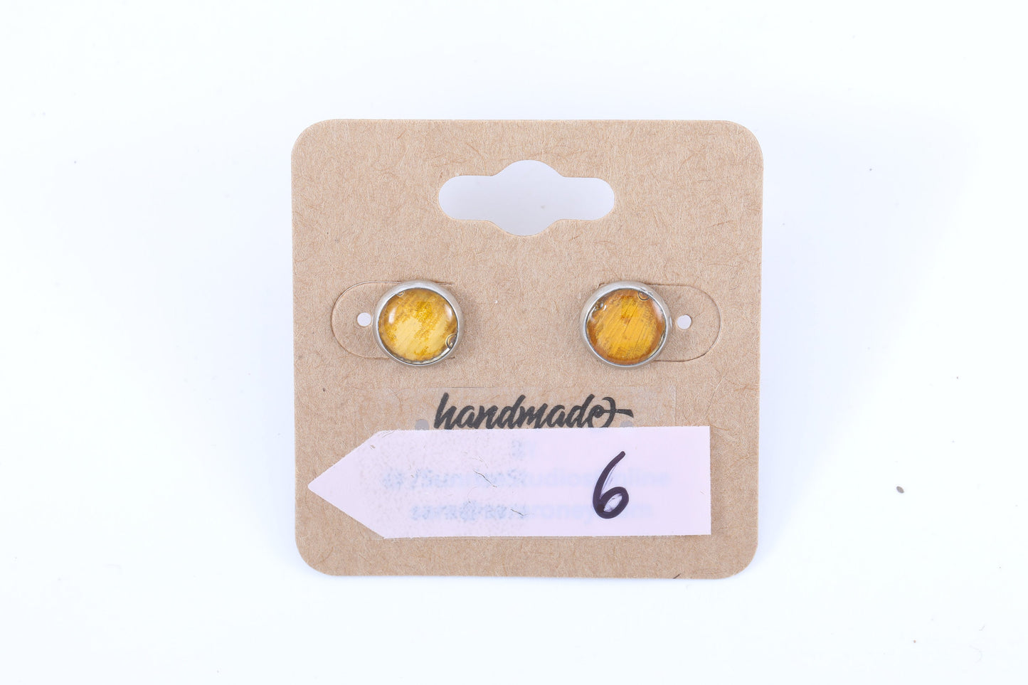 Hand-Crafted, Upcycled REAL LEAVES inside Stainless Steel Stud Earrings!